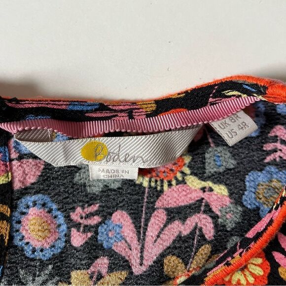 BODEN Trim Detail Maxi Dress Black, Multi Flora Bloom 4 - Picture 5 of 14